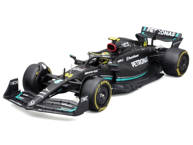 BBurago Mercedes-AMG F1 W14 E Perf. Hamilton 2023 1:24 Sammlermodell im Massstab 1:24