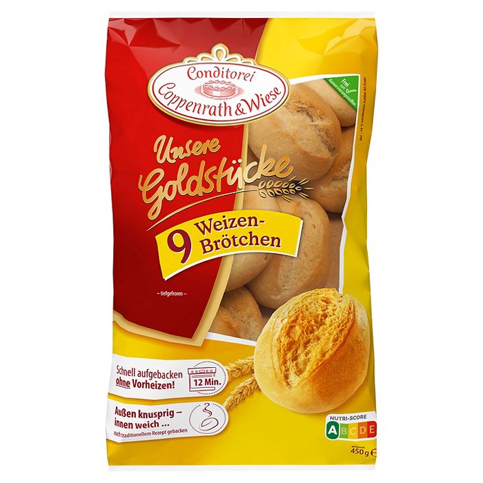 COPPENRATH Unsere Goldstücke Aufbackbrötchen 450 g