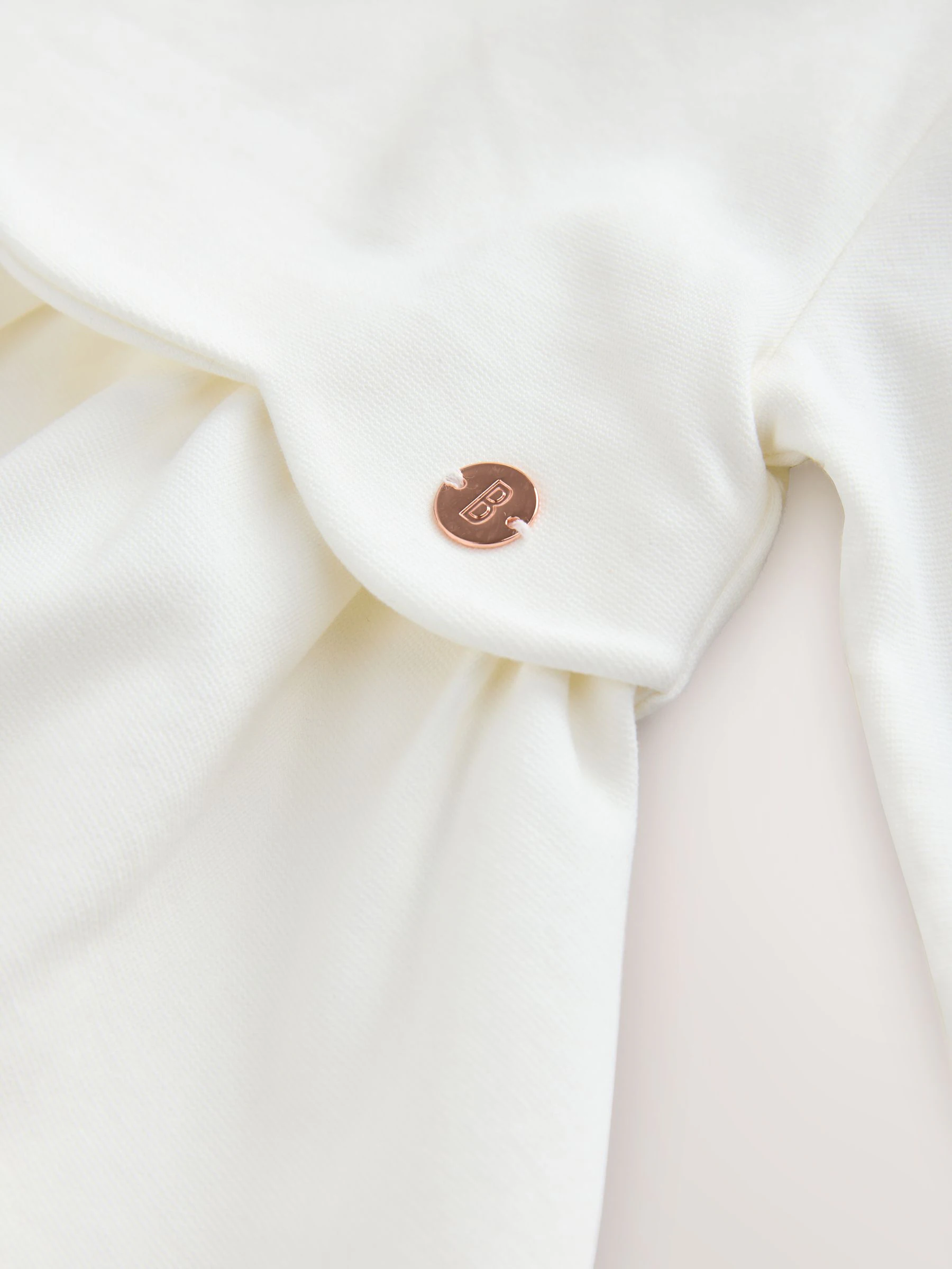 Wit - Baker by Ted Baker Ponte-jurk met gegolfde rand