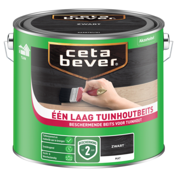 CetaBever Één Laag Tuinhoutbeits zwart 2,5 liter