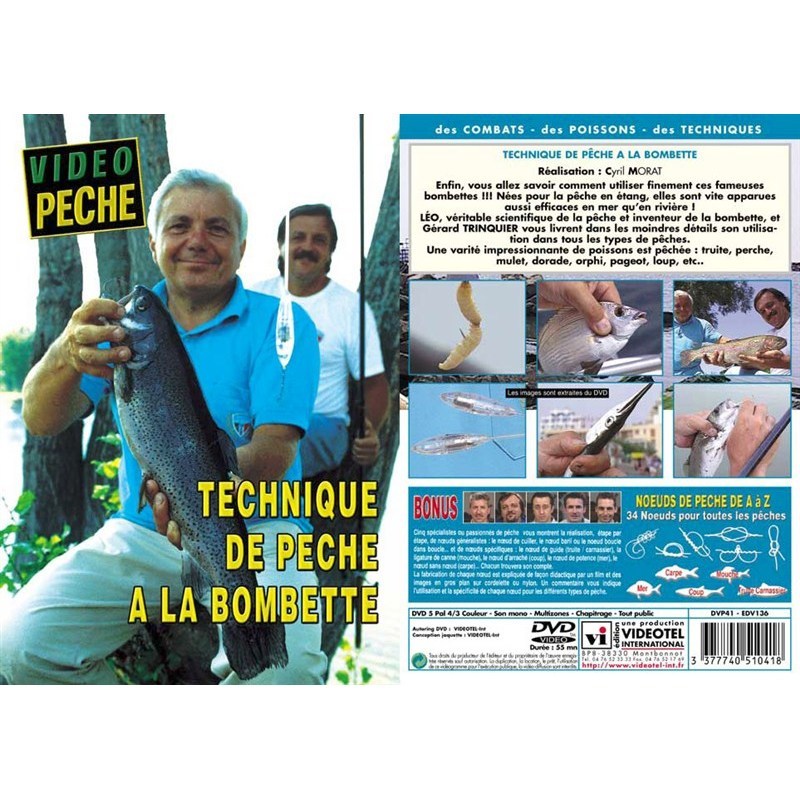 Dvd - Technique De Peche À La Bombette Avec Leo Et Gerard Trinquier - Multi Peche - Video Peche