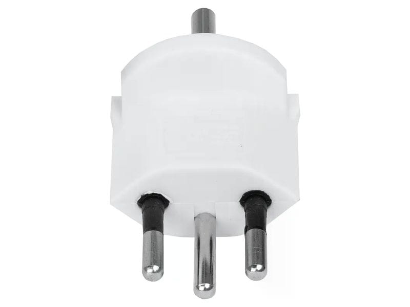 STEFFEN Fixadapter Deutschland CEE7/7 auf Schweiz T12 3-pol Schuko zu T12 Fixadapter