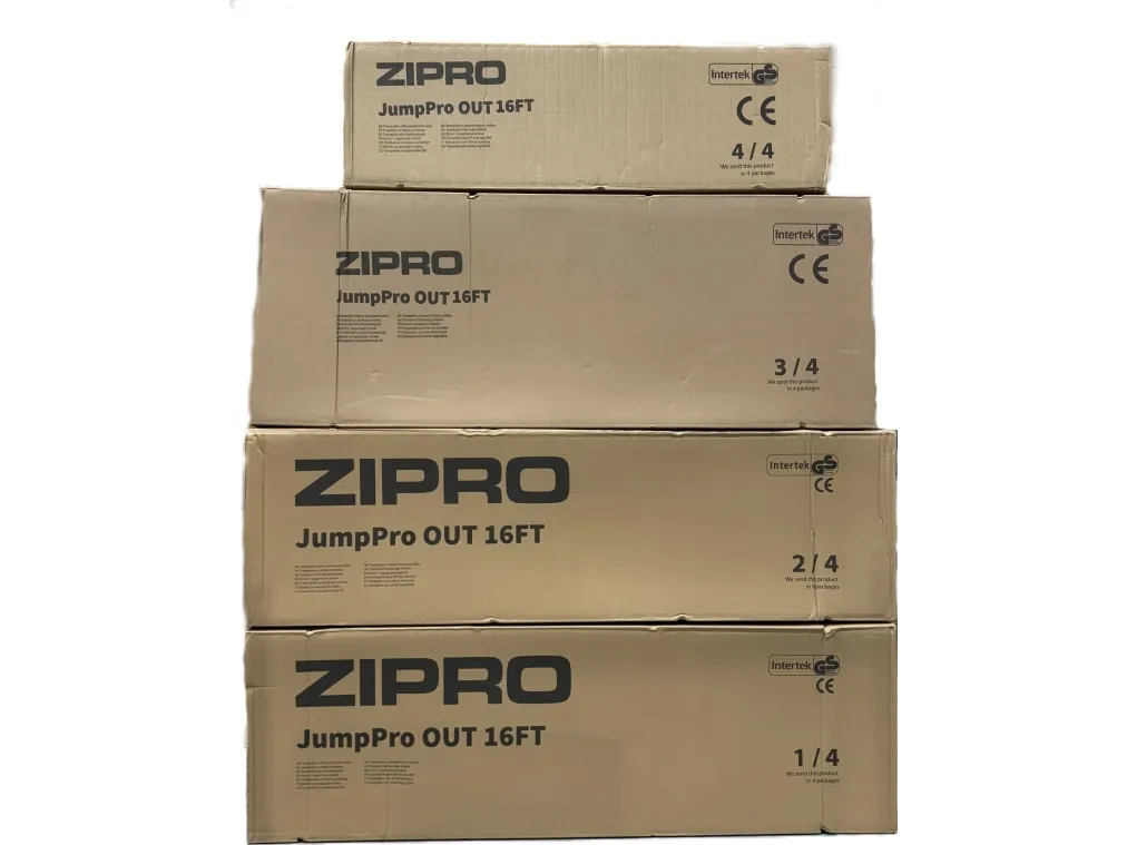 Zipro Trampolin med eksternt net 16FT 496cm   skopose