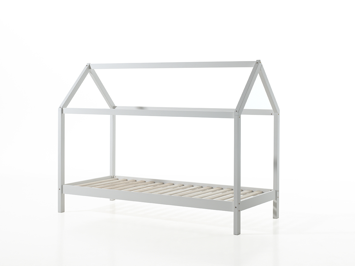 Hausbett DALLAS 2 - weiß - Kiefer massiv - inklusive Bettschublade