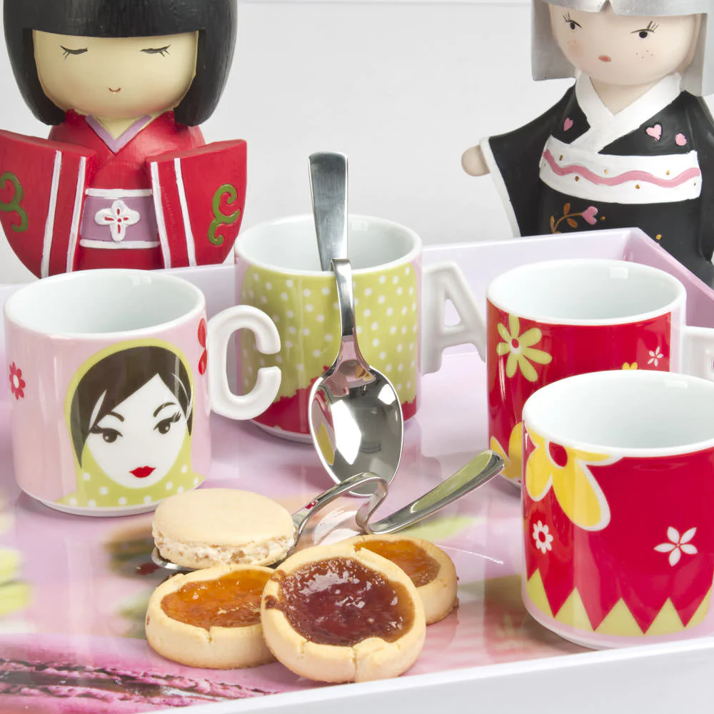 Coffret de 6 cuillères coudées carmil pour café ou cocktail Table pass