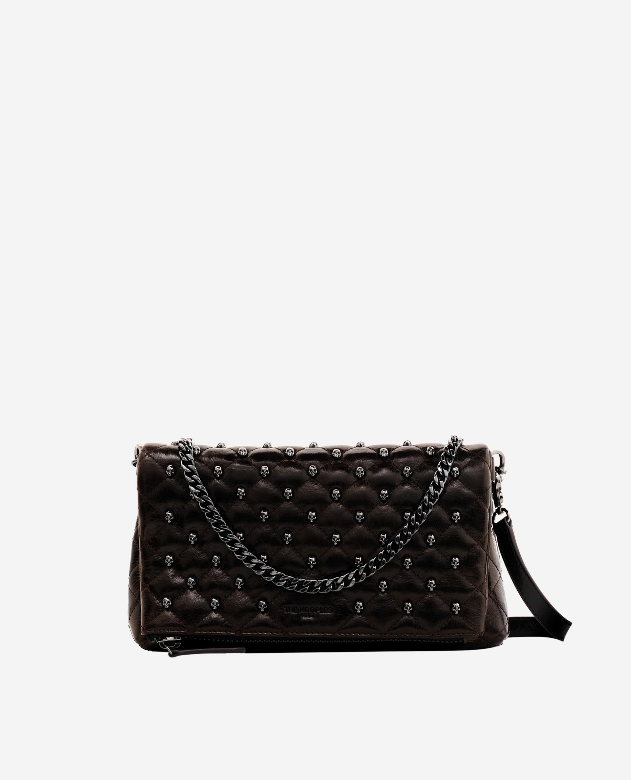Pochette héritage small en cuir craquelé marron