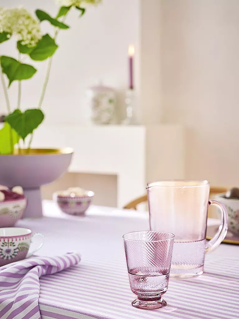 PIP STUDIO Wasserglas LILY & LOTUS 360ml Twisted Lilac lila