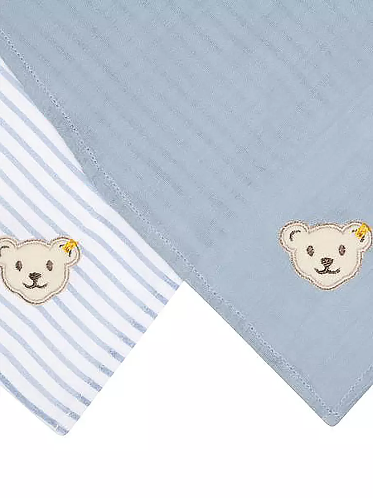 STEIFF Baby Mullwindel 2er Pkg hellblau