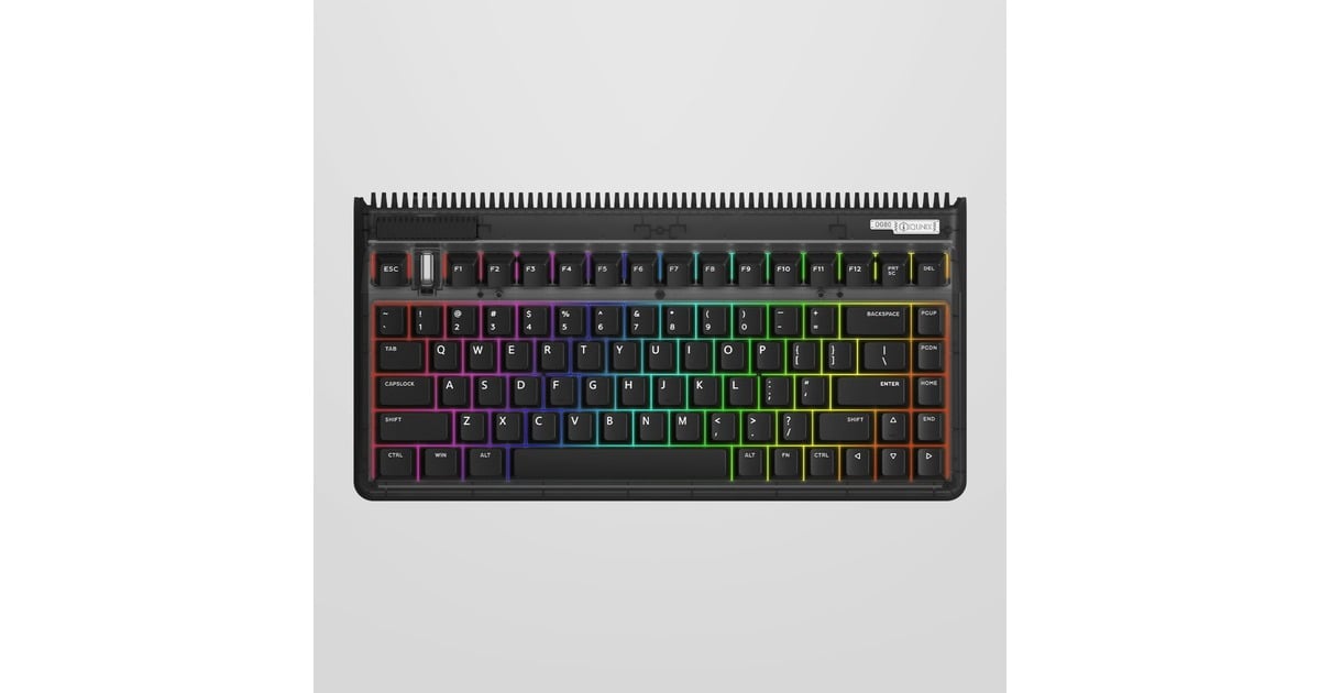IqunixOG80 Dark Side Wireless Mechanical Keyboard, gaming toetsenbord  (Zwart, US lay-out, Cherry MX Brown, RGB leds, 80% (TKL), Hot-swappable, PBT, 2.4GHz | Bluetooth 5.1 | USB-C)