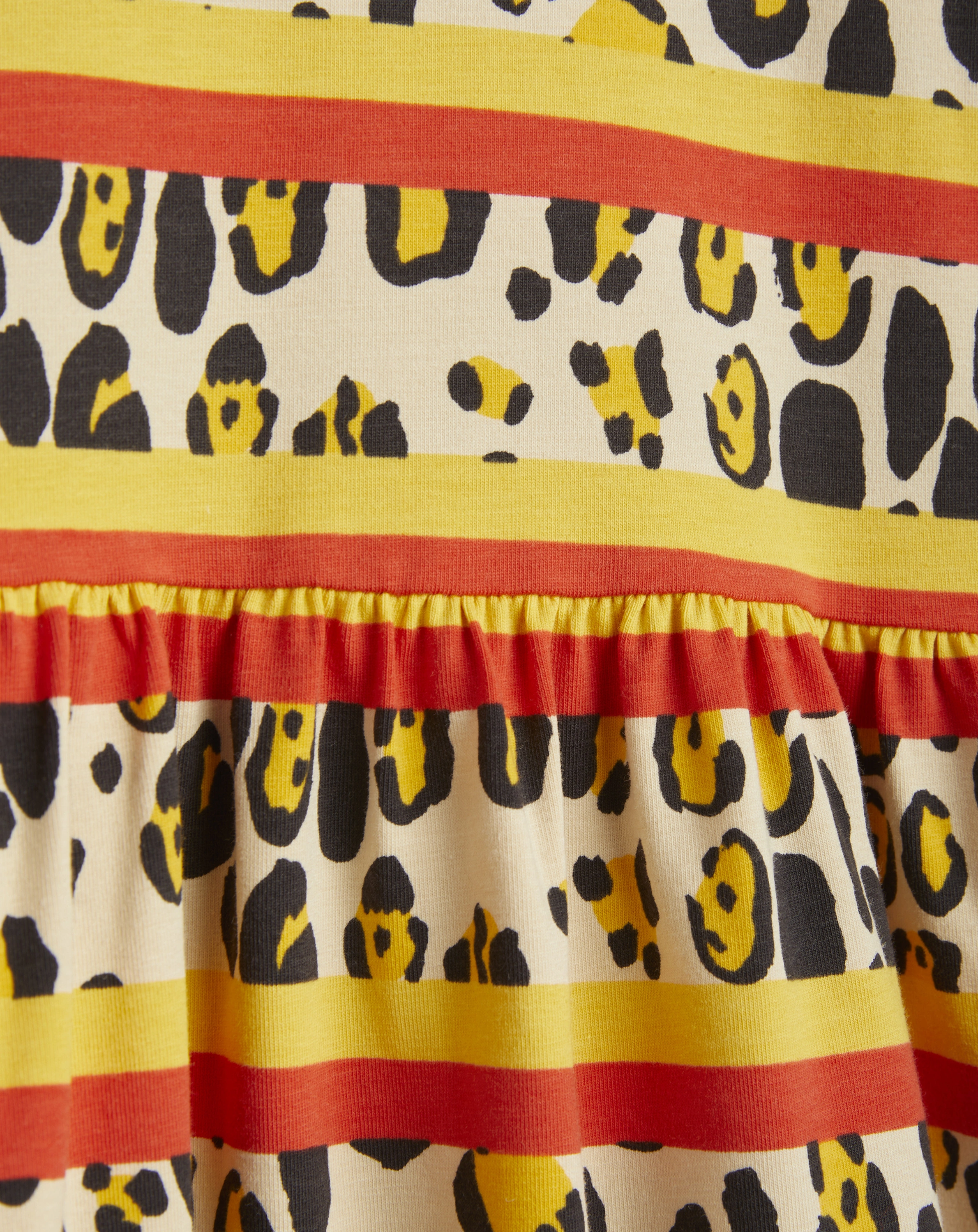 Langarmkleid LEOPARD STRIPE AOP in multi