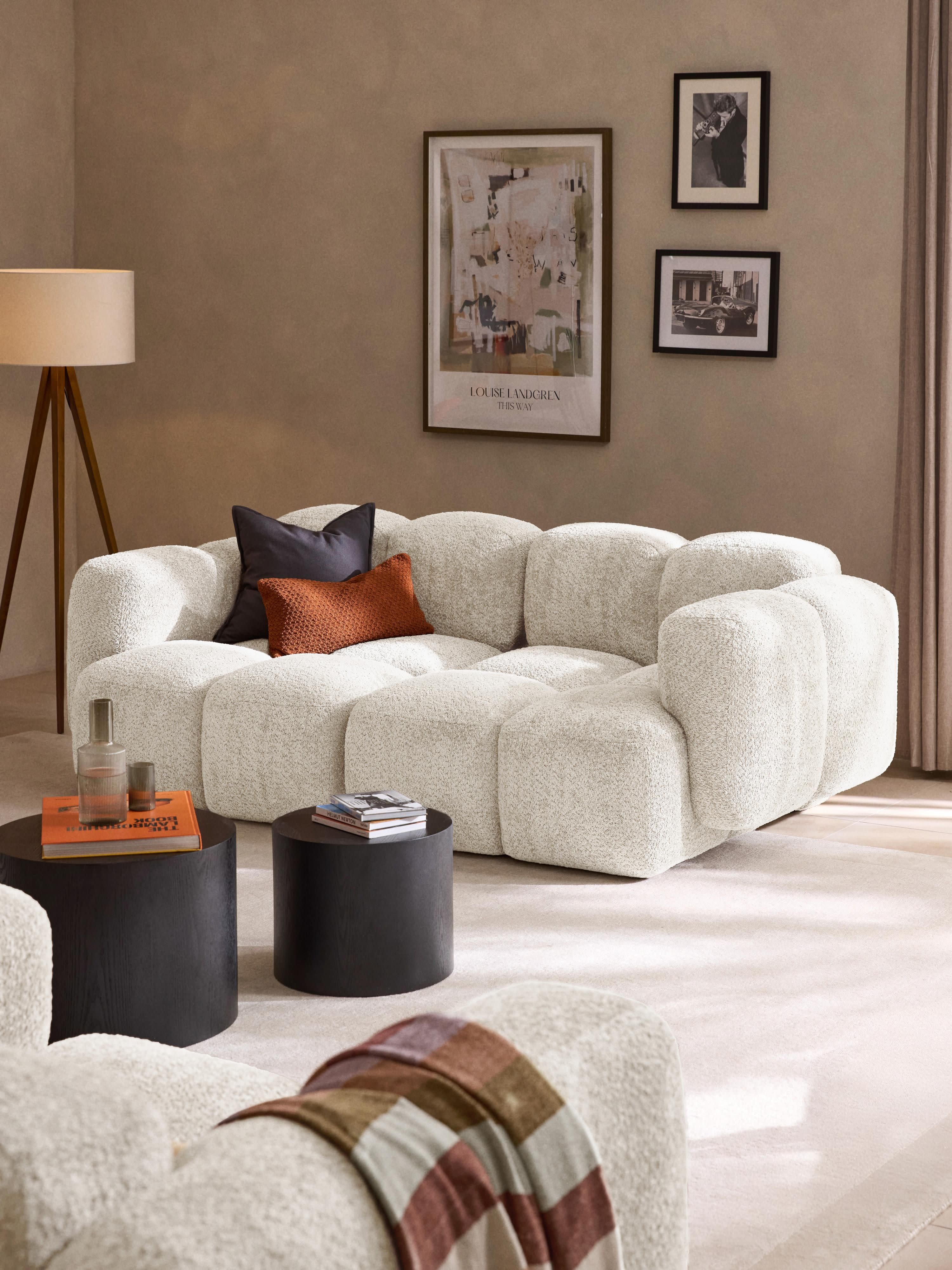 Modulaire bank Tayla (3-zits) van teddy bouclé