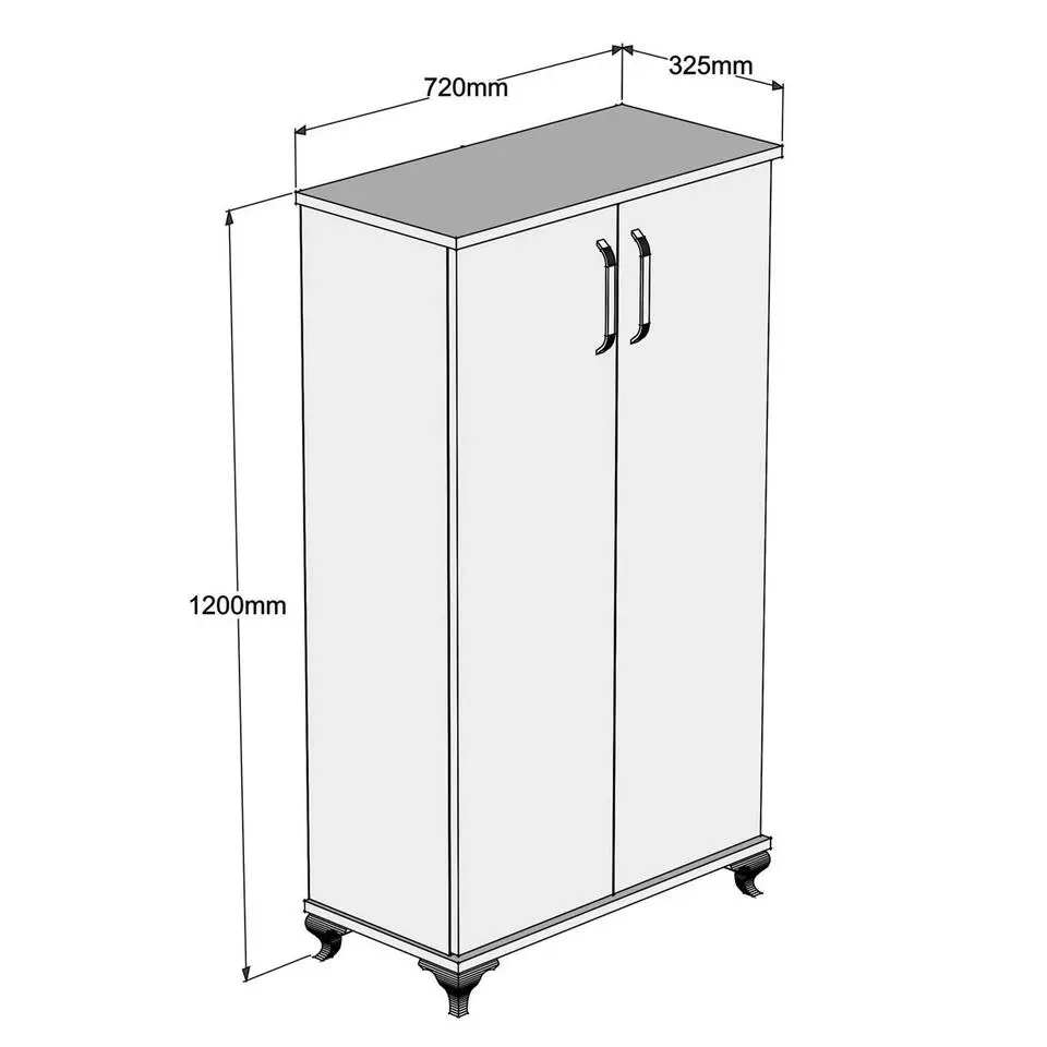 Emob Almaren Schoenenkast - 100% Melamine Gecoat - 18mm Dikte - Wit