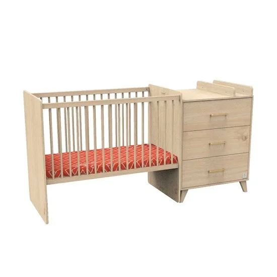 Arty lit combiné évolutif   Chêne suave        60 x 120 cm   de               Sauthon Baby's Sweet Home