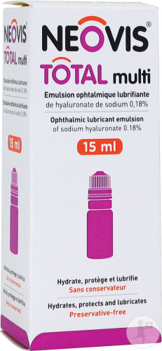 Neovis Total Multi Émulsion Ophtalmologique Lubrifiante Sécheresse Oculaire Modérée À Sévère 15ml