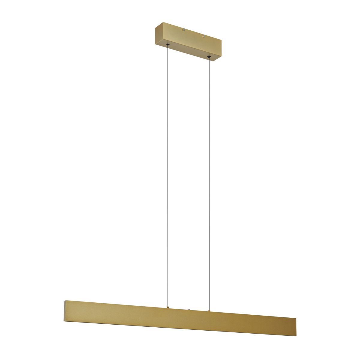 Moderne hanglamp messing incl. LED dimbaar en 3-way switch easylift - Straight