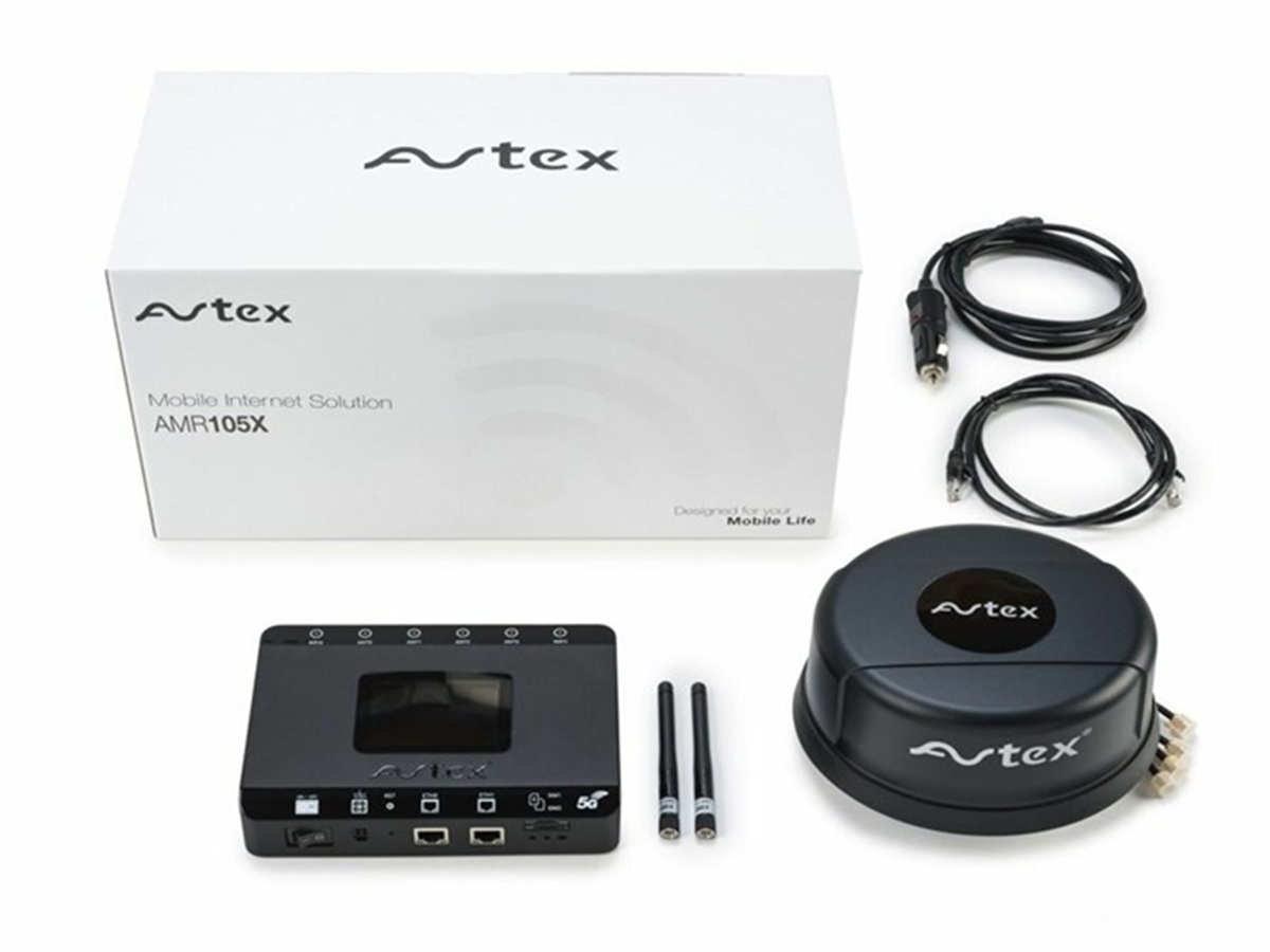 Avtex AMR-105X 5G dual sim router met 5G antenne - Grey