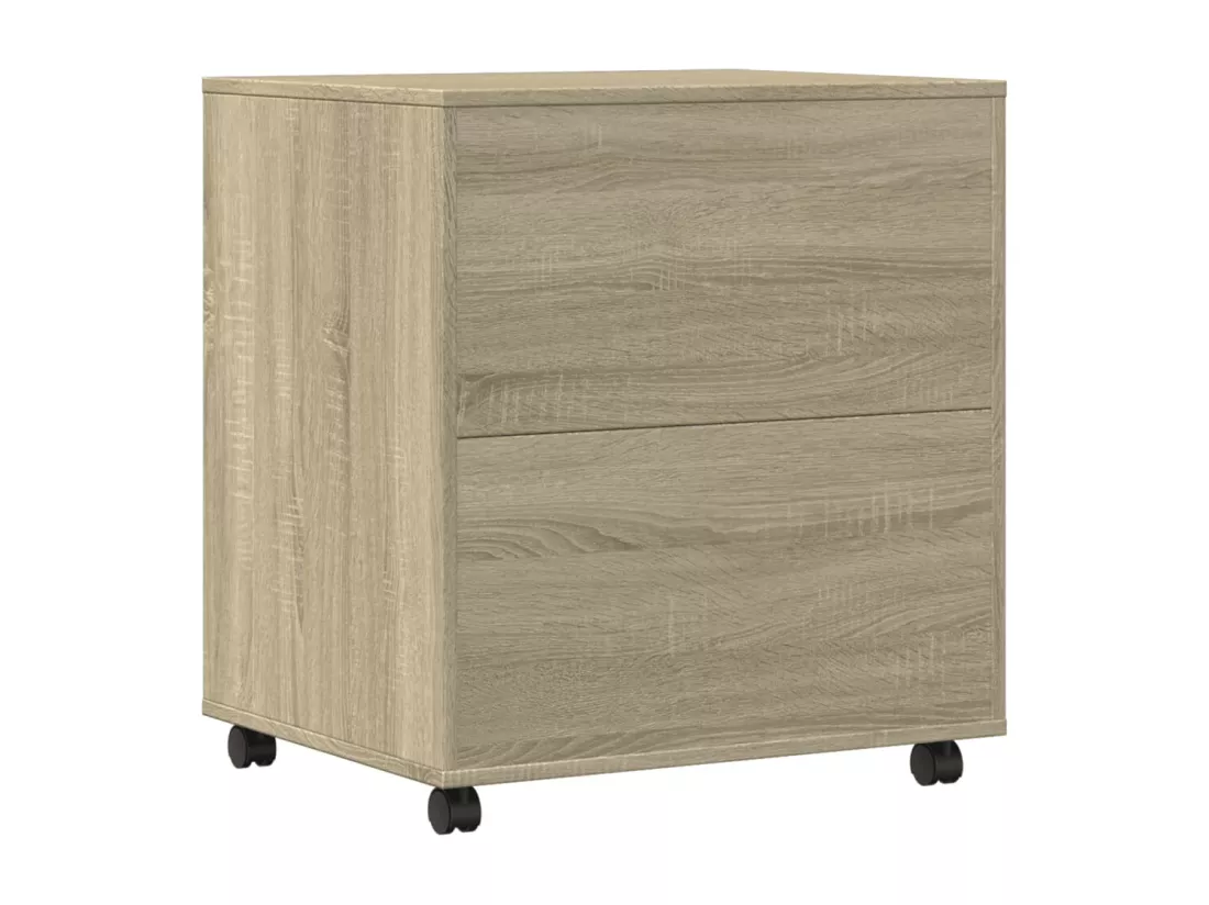 Support d'imprimante avec roulettes chêne sonoma 60x50x67 cm