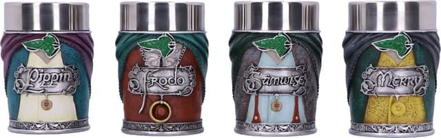 Nemesis Now Ringenes Herre shotglas (Sam, Frodo, Pippin, Merry)