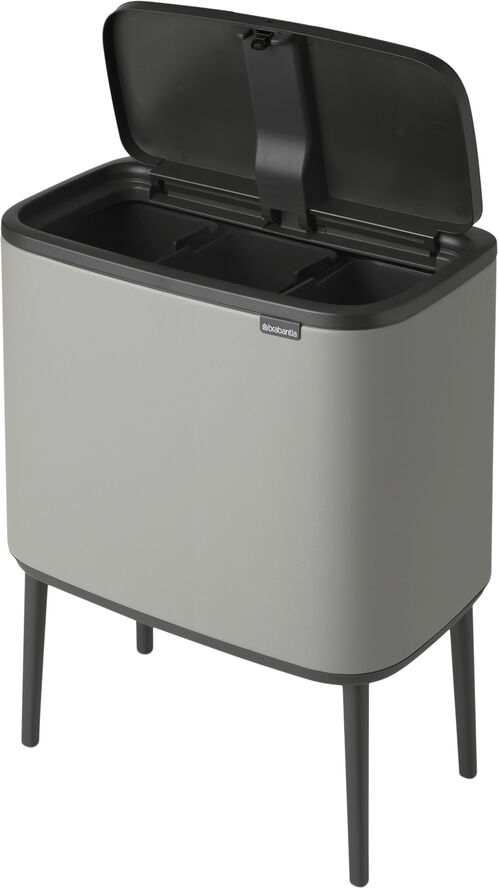 Brabantia Bo Touch Bin 3 x 11 ltr. Mineral concrete grey