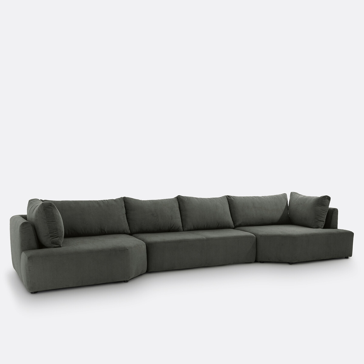 LA REDOUTE INTERIEURS<br>Sofá modular de canto em veludo cotelê, Monica