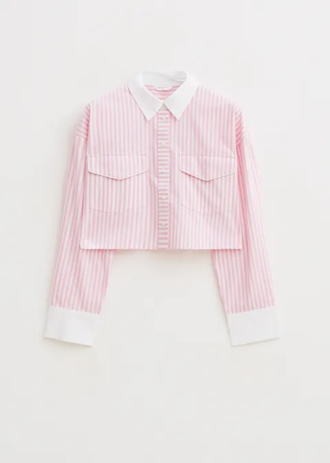 Cropped blouse roze (ROS)