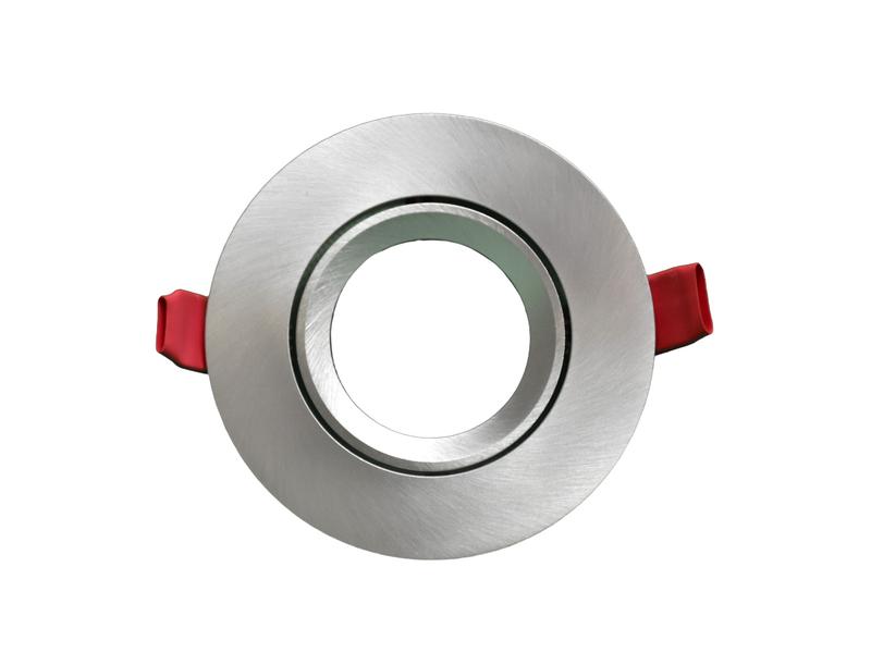 Schönenberger Einbauring Brilliant Ø80 mm, Aluminium gebürs Schwenkbarer Einbaurahmen aus Alu