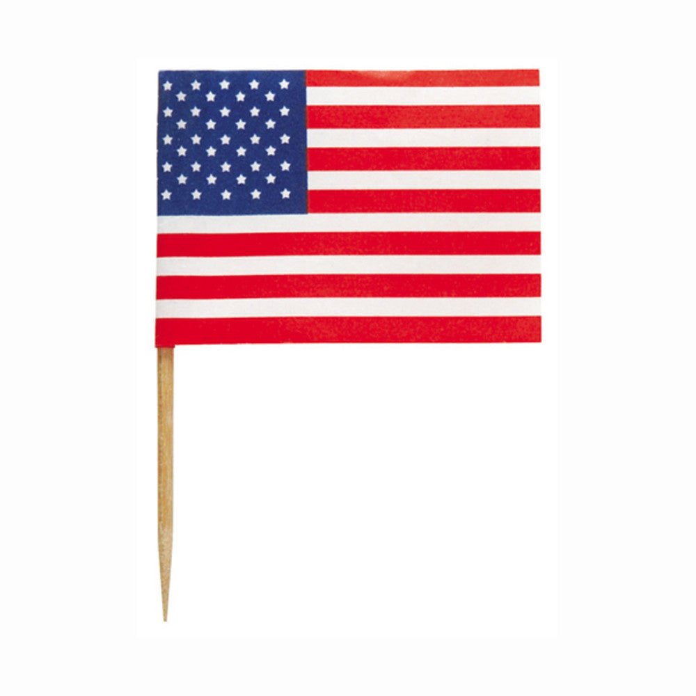 USA Vlagprikkers 6,5cm 30st