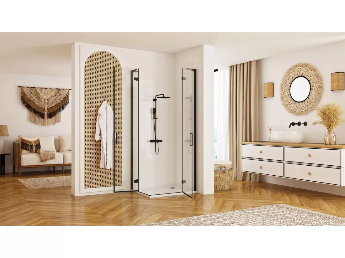 Cabine De Douche Rea Hugo 80X80 Black
