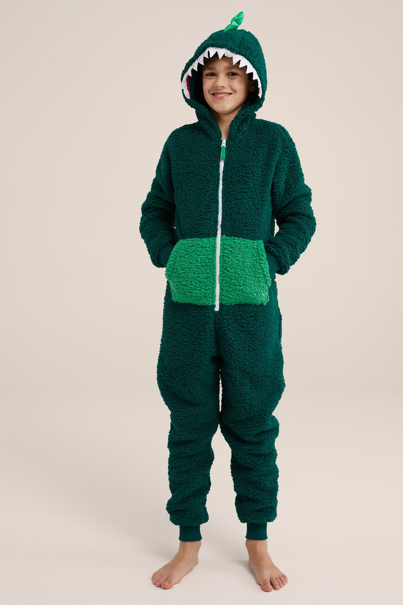 Jongens dino onesie WE Fashion Groen