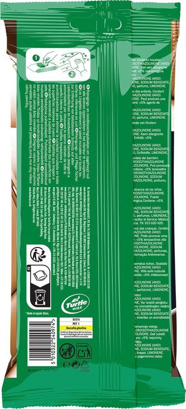 Turtle Wax - Luxe Leather Cleaner & Conditioner - Reinigingsdoekjes - 24 Stuks