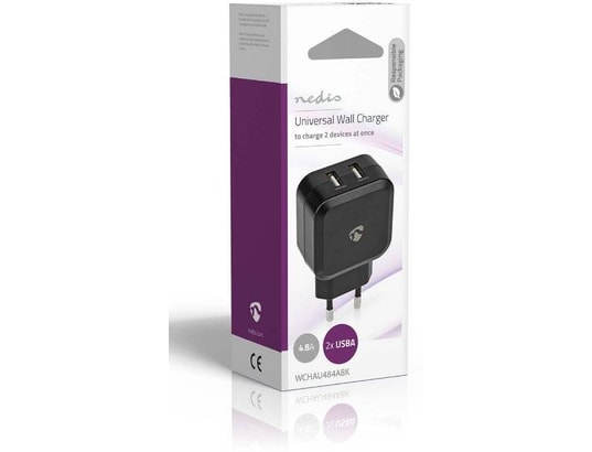 NEDIS - Chargeur secteur 2 sorties USB-A 24W