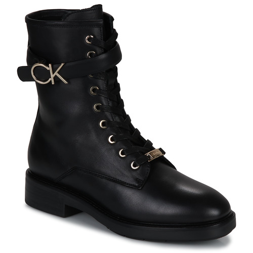 Calvin Klein Jeans - RUBBER SOLE COMBAT BOOT W HW - Noir