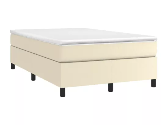Sommier tapissier Crème 120x200 cm Similicuir