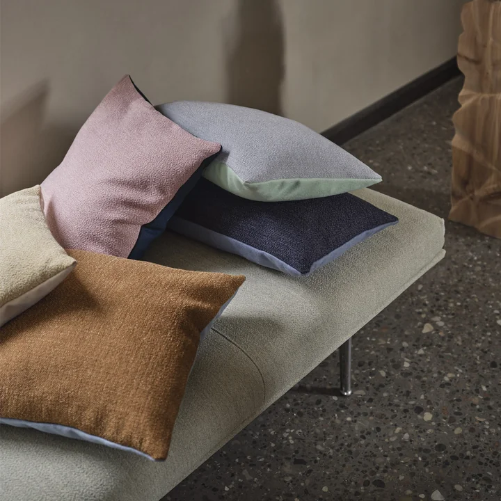 Muuto - Mingle Kissen, 35 x 55 cm, hellblau / mint