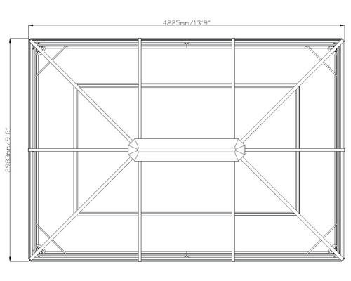 SOJAG Verona 10x14 paviljoen met klamboe 413 x 288 cm antraciet