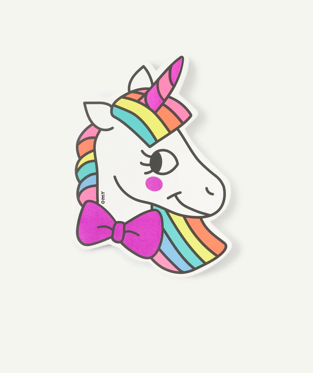 OMYCAHIER AVEC STICKERS LICORNE FILLE