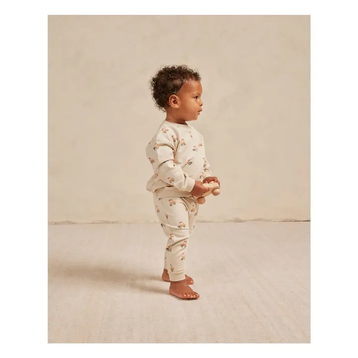 Quincy Mae Sweat Eponge Tracteurs | Blanc cassé