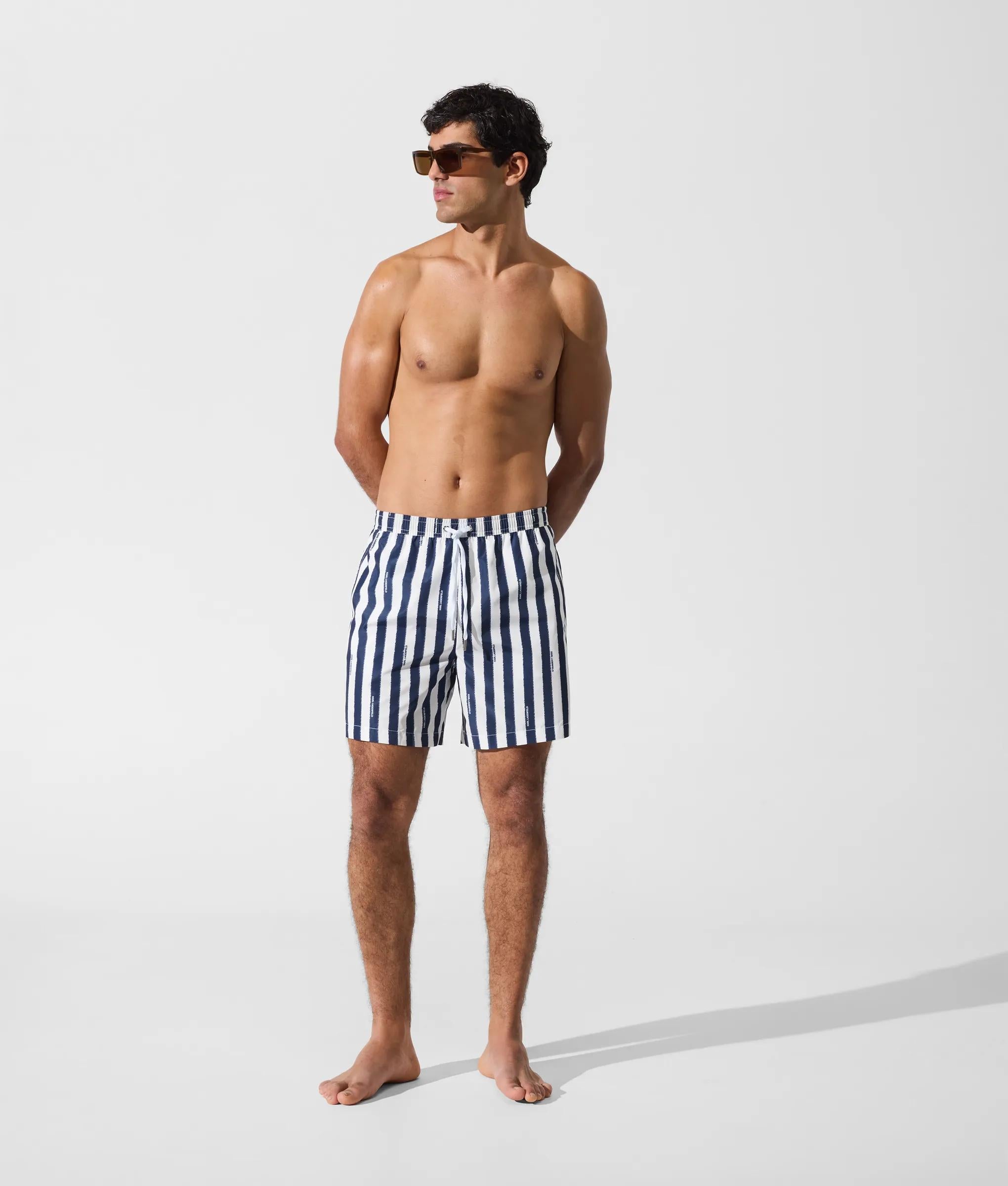 Gestreepte medium boardshort