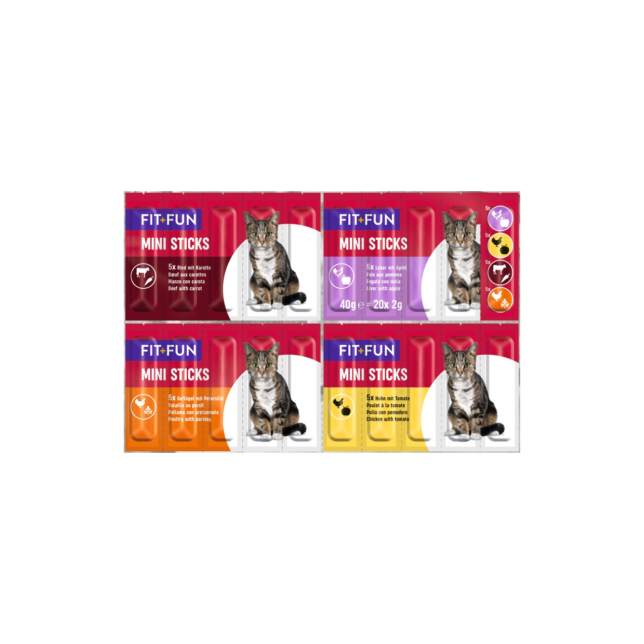 FIT+FUN F+F Mini Sticks Multifahne Mix 25x20x2g