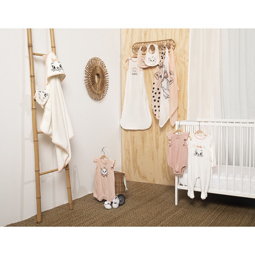 Combinaison courte en coton print Marie Disney pour bébé fille - Rose