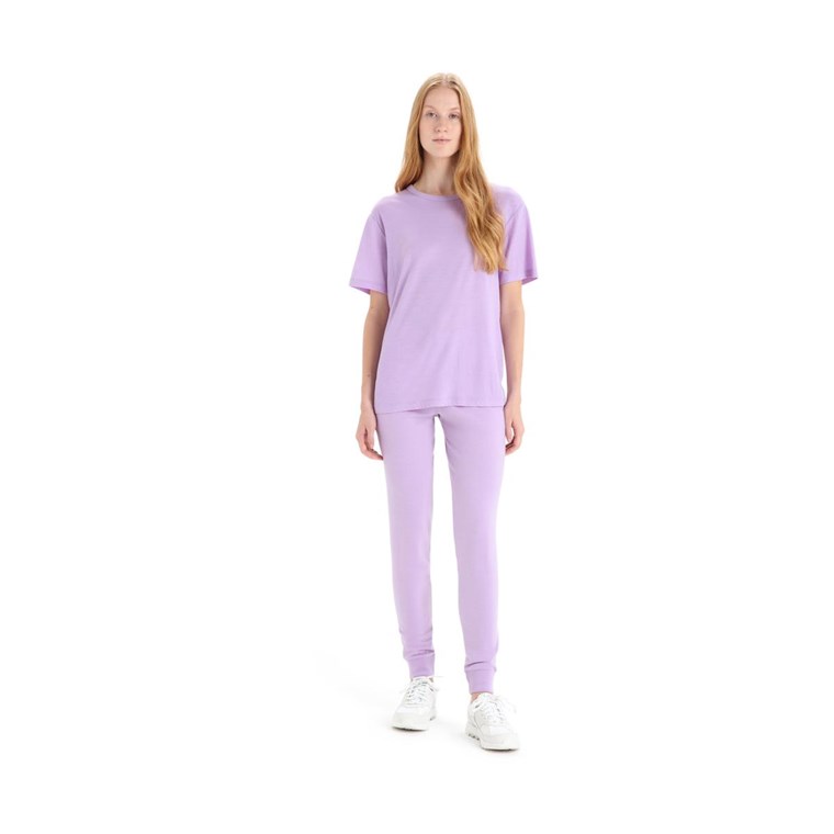 Icebreaker Granary SS Tee Women Purple Gaze
