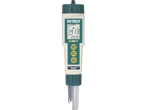 Extech EC500 Klorfotometer Opløste dele (TDS), Ledningsevne, pH-værdi , Salinitet, Temperatur