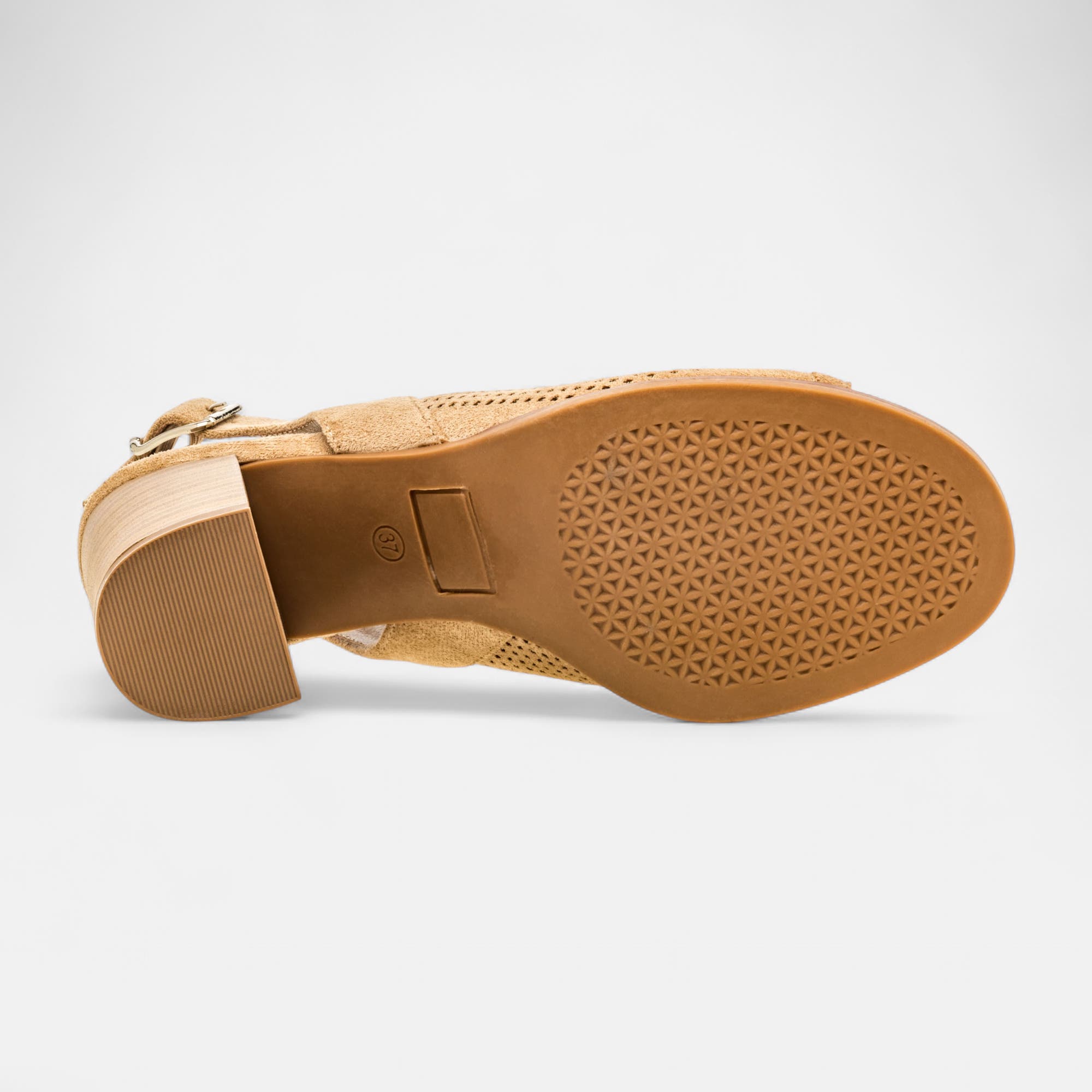 Nu-pieds à talon Femme beige