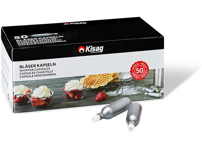 Kisag Kapseln für Rahmbläser 50 Stück Kapseln