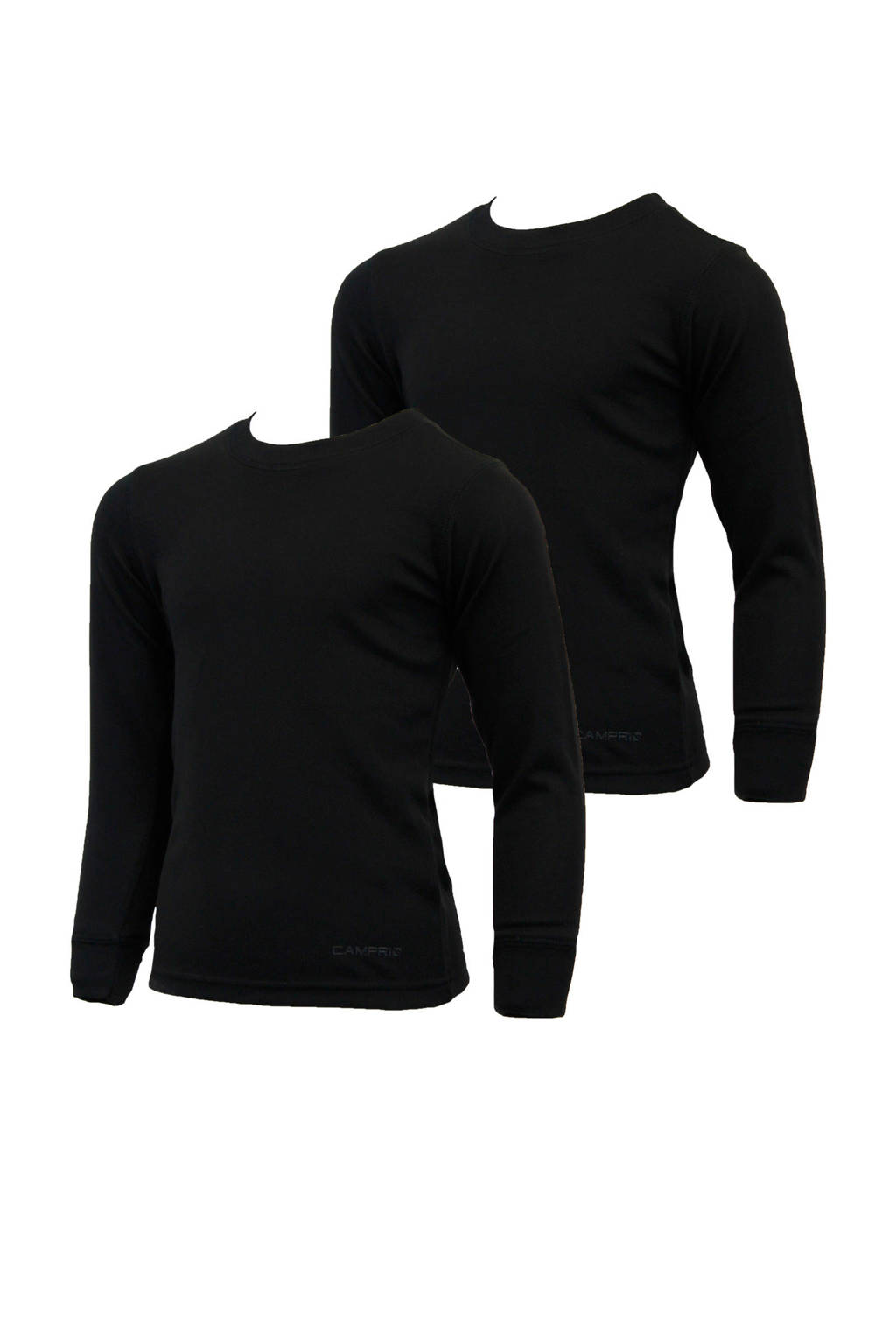 Campri kids thermoshirt - set van 2 zwart