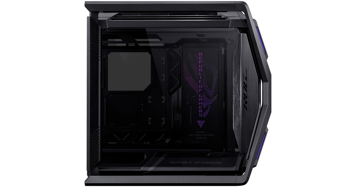 ASUSROG Hyperion GR701 BTF Edition big tower behuizing  (Zwart | 4x USB-A | 2x USB-C | RGB | Tempered Glass)