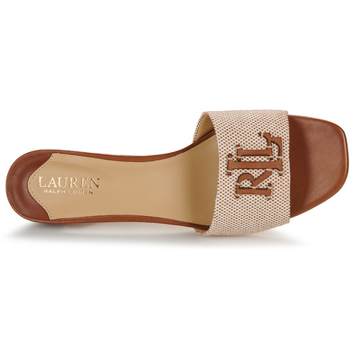 Lauren Ralph Lauren - FAY LOGO-SANDALS-FLAT SANDAL Cognac / Beige