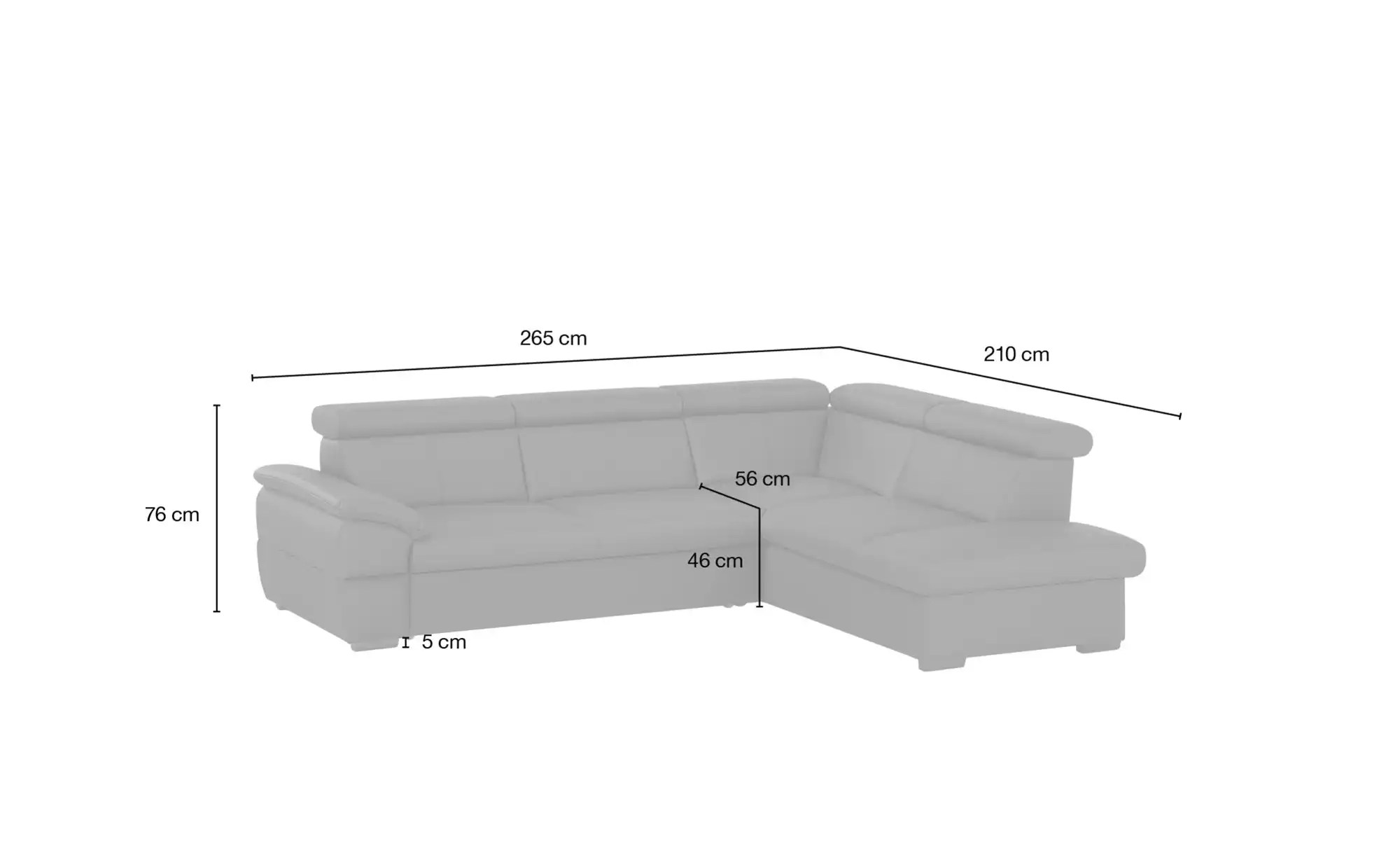 uno Ecksofa aus Echtleder Town