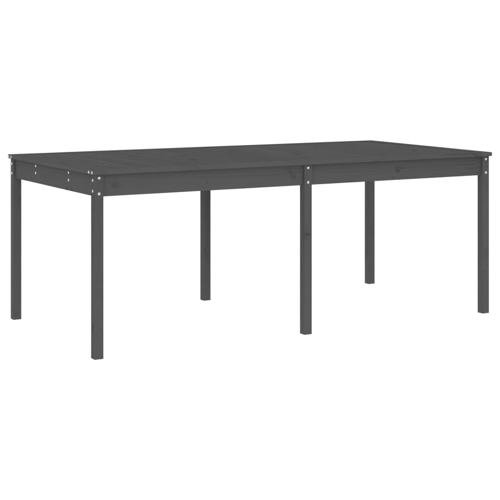 Ensemble à dîner de jardin 17 pcs gris bois massif de pin