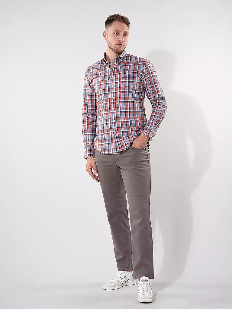 FYNCH HATTON Hemd Casual Fit orange